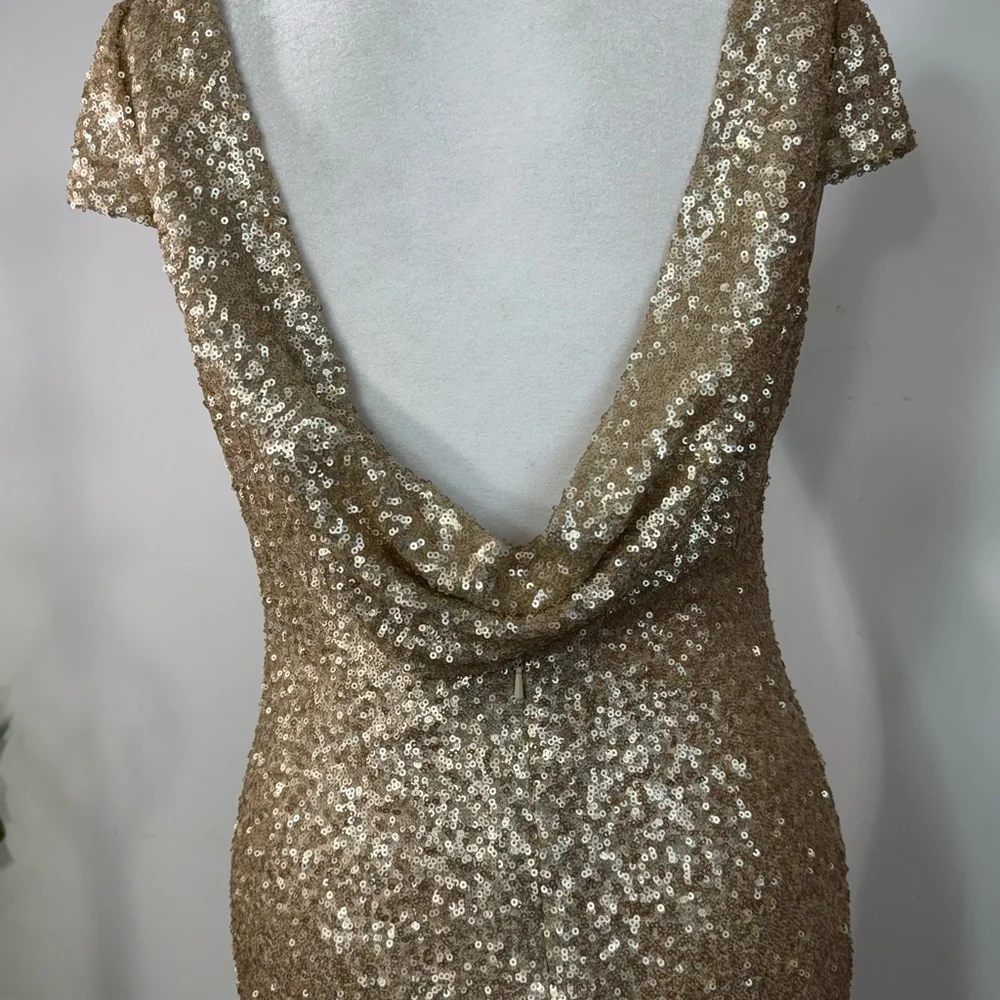 Gold Sequin Evening Gown - Picture 11 of 14